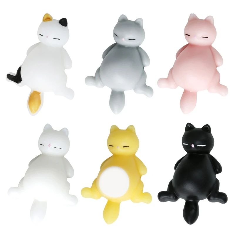 Juguete de gato blando 50LE para ni&ntilde;os, juguetes de descompresi&oacute;n de ventilaci&oacute;n, herramientas de ejercicio de la mano, estr&eacute;s contra la ansiedad, alivio, juguete hinchable-3
