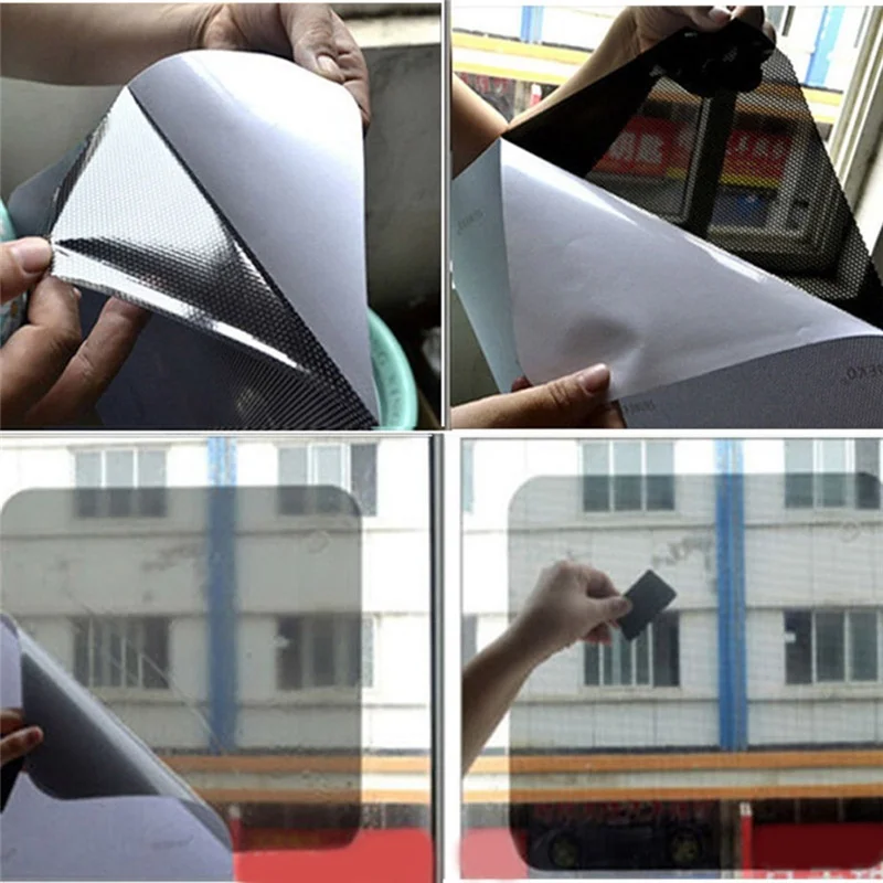 2 шт. 42x38 см DIY автомобильный козырек от солнца пленка для защиты с окошком черный