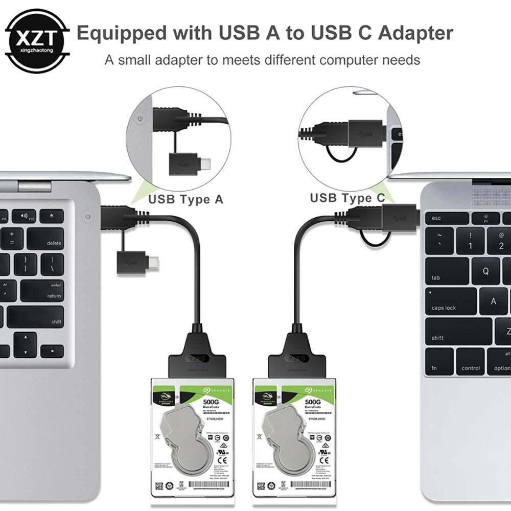 2 в 1 SATA III к USB 3 0 кабель Внешний жесткий диск C Serial ATA 22pin конвертер UASP для 5