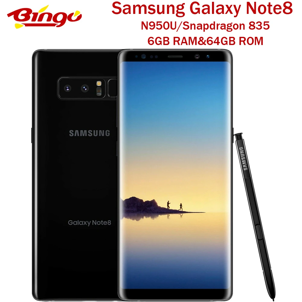 Оригинальный разблокированный телефон Samsung Galaxy Note8 N950U1 Note 8 LTE Восьмиядерный