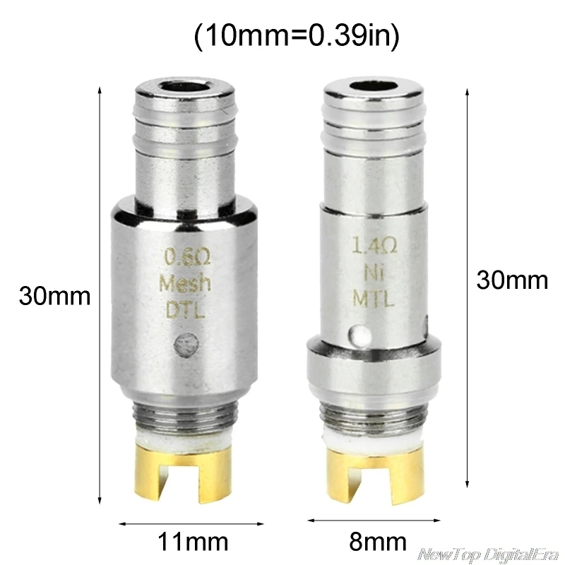 

3Pcs Replacement Atomizer Coil Head for Pasito Pod DTL/MTL Coil 1.4/0.6ohm D15 20 Dropshipping