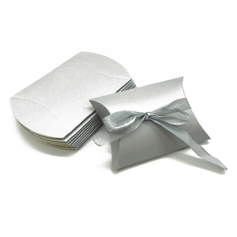 Подарочная коробка для конфет из крафт-бумаги золотистого/серебристого цвета 12