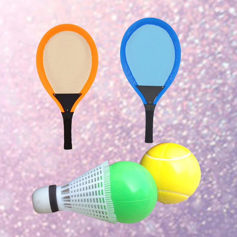 1 комплект прочных обучающих теннисных ракеток для бадминтона набор мячей