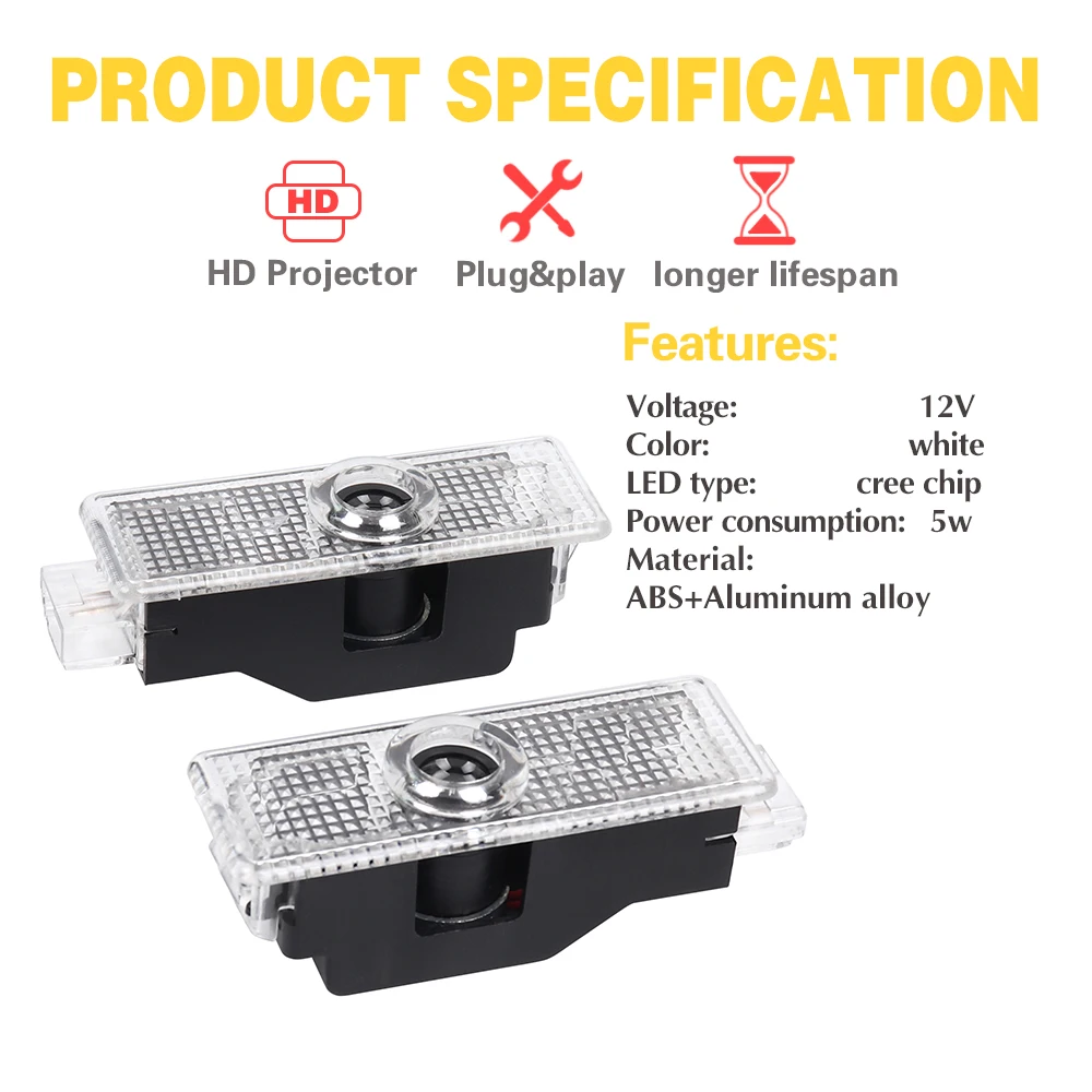 2 светодиодный двери автомобиля логотип проектор Ghost Shadow светильник для BMW E90 E60 F30