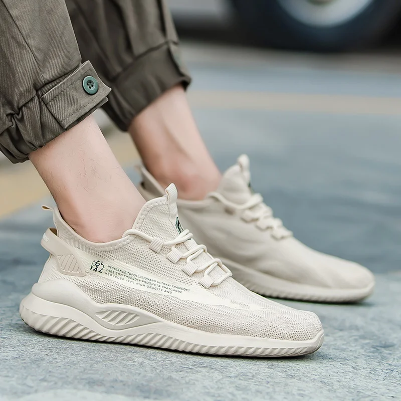 Легкие мужские кроссовки для улицы дышащая сетчатая обувь бега мужская