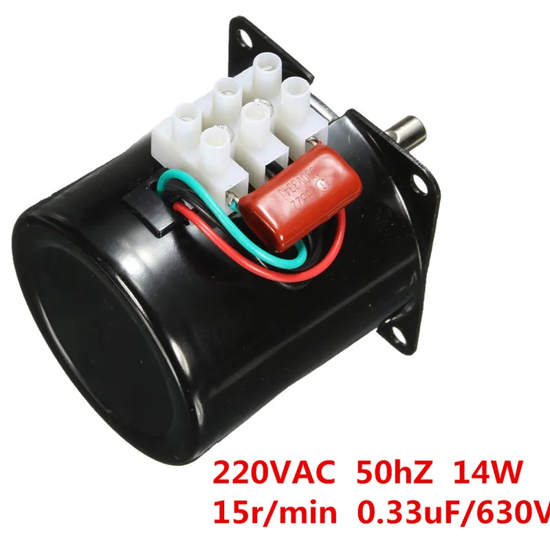 60KTYZ 220V AC 14W Постоянный Магнитный Магнит Электрический синхронный мотор шестерни