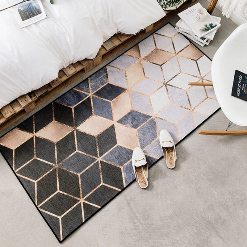 INS тренды розовый цвет круглый ковер для гостиной абстрактные лица сотканы