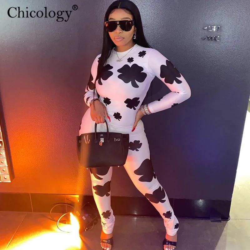 Chicology/комплект из двух предметов с четырехлистным клевером на осень и зиму