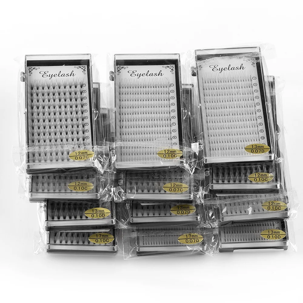 8 ~ 17 мм Индивидуальные Накладные ресницы Полупостоянный C D изгиб Россия готовый