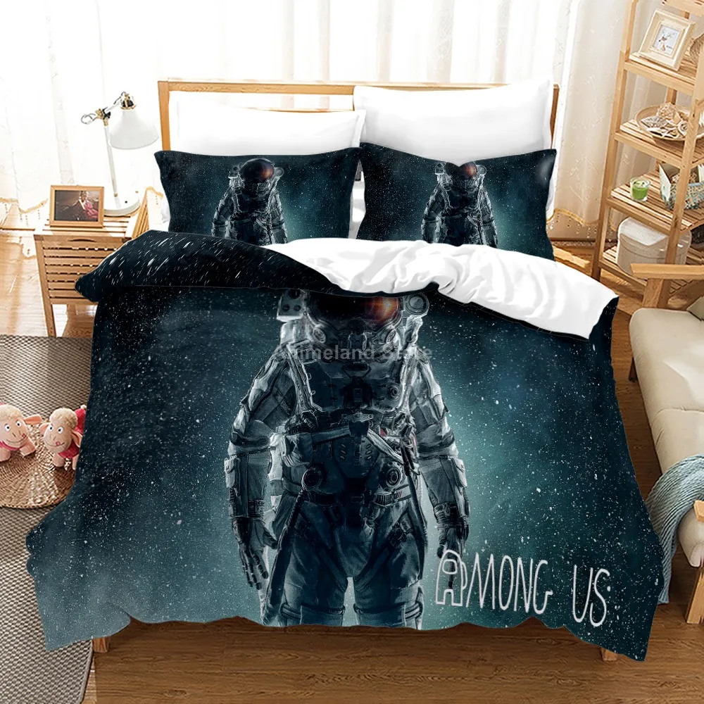 

Cartoon Among Us 3D Print Boys Comforter Bedding Set Kids Child Duvet Cover Sets Pillowcase Queen King Double Size Home Textle