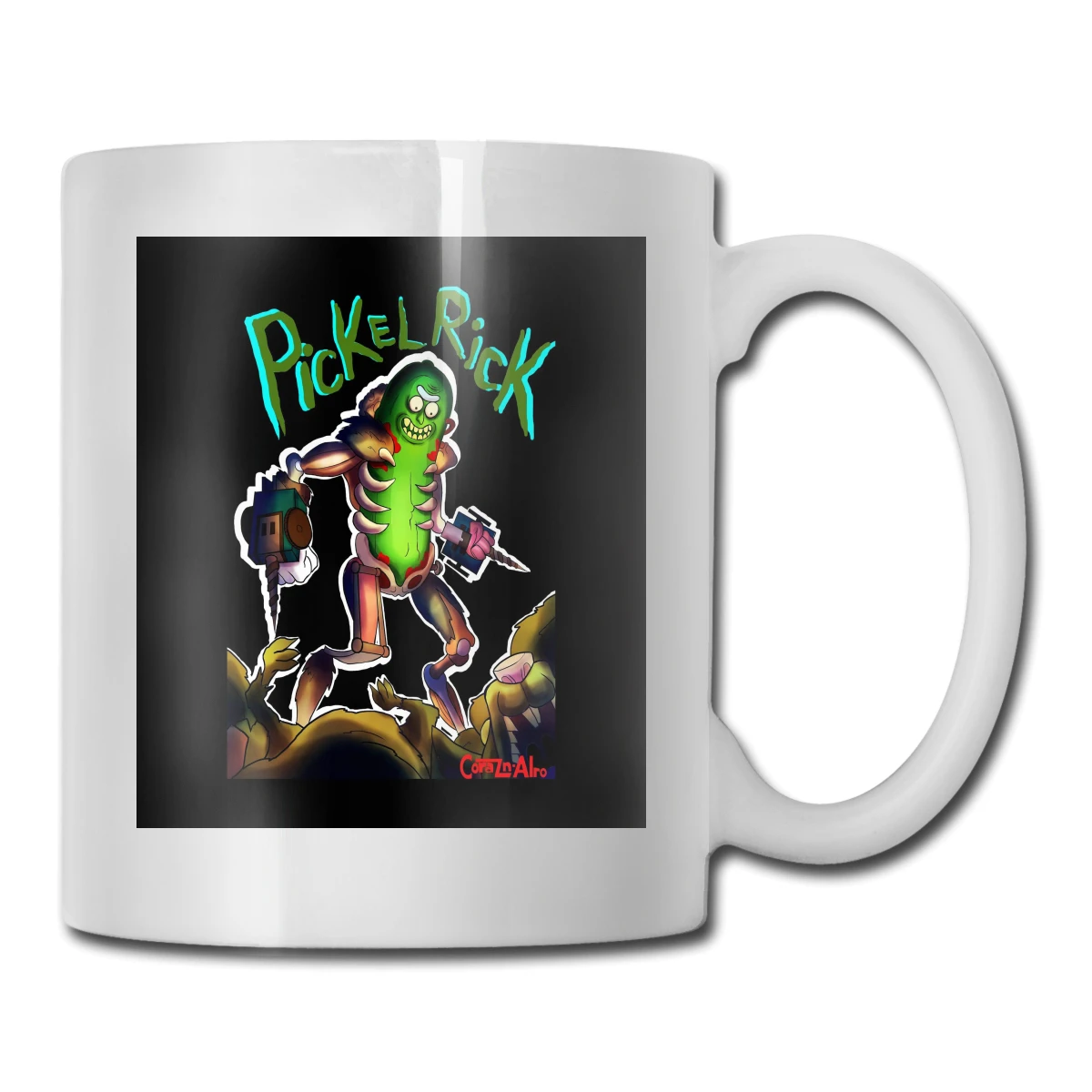 Новинка крутая кружка с изображением пикеля Рик смешной и Морти Мужская черная