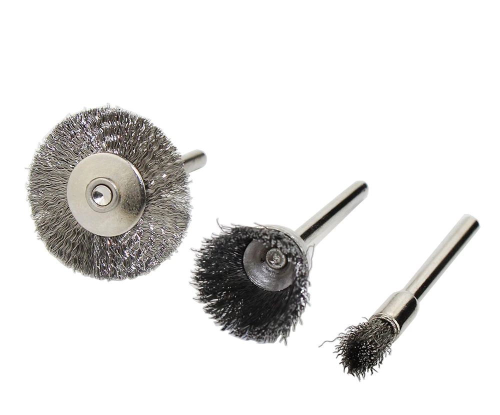 Набор щеток dremel со стальными колесами набор инструментов аксессуары заусенцы