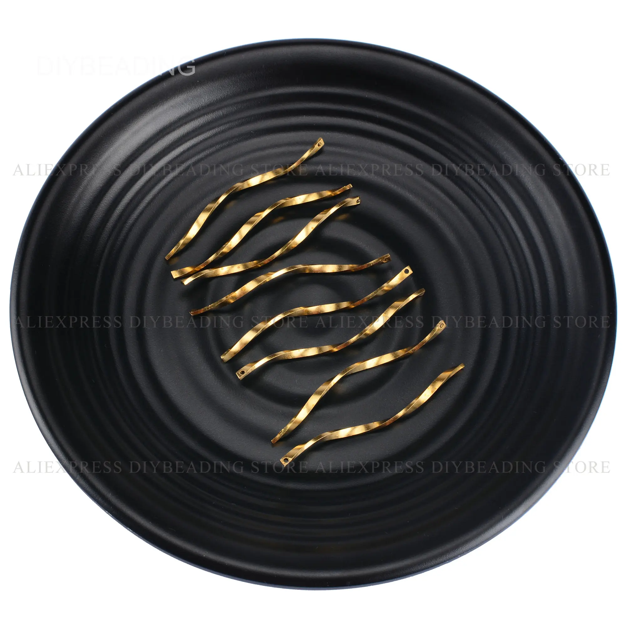 10 500 шт латунные витые очаровательные прямоугольные стержни/Спиральные длинные