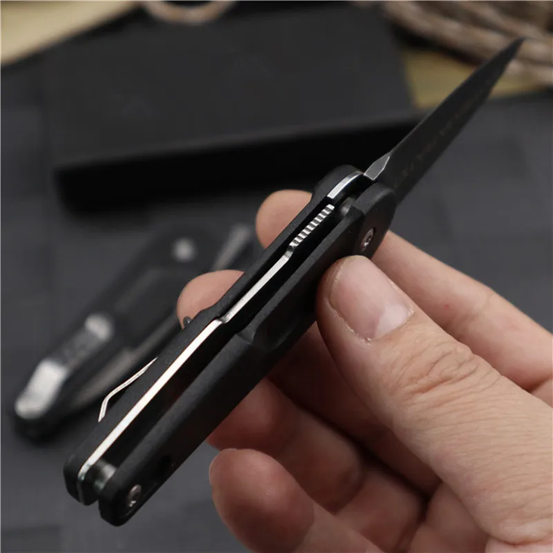 HS Tools Мини Складной нож модный для улицы N690 Нержавеющая сталь простой выживания EDC
