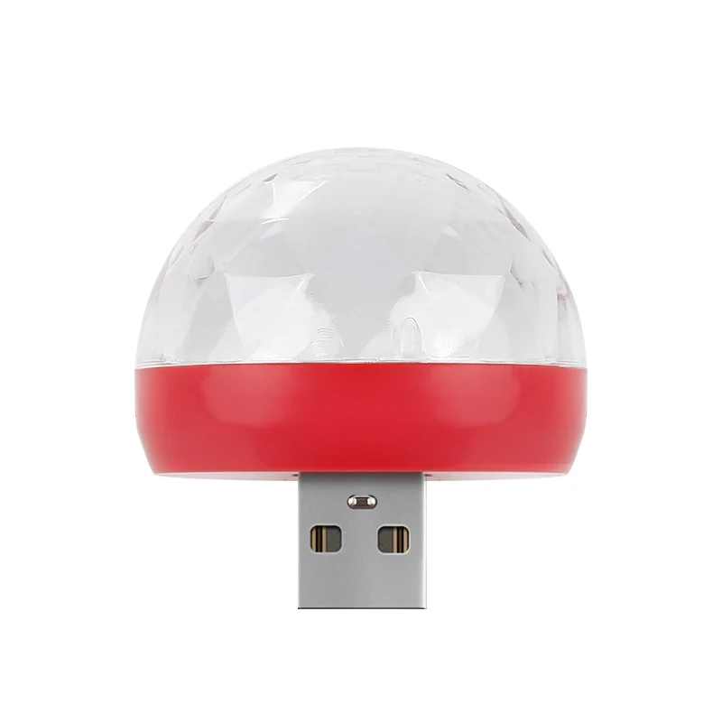 Автомобильный атмосферный светильник USB RGB лампа музыкальный волшебный шар с