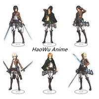 anime attack on titan acrylic double sided stands model figure eren jaeger ackerman hange zoe tabletop decorations standing sign