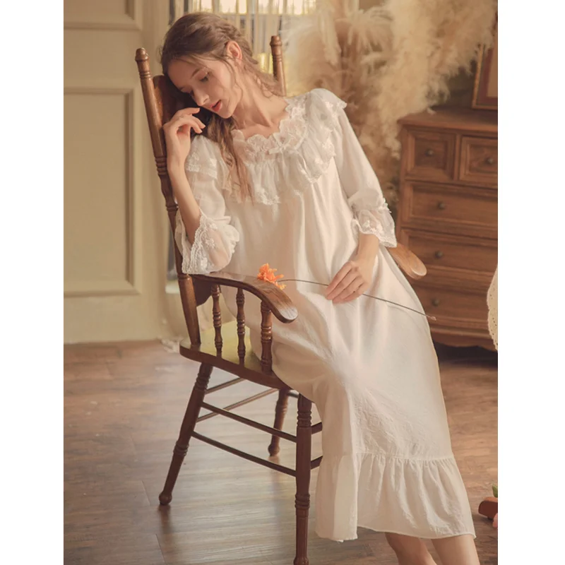 2021 винтажная Кружевная летняя Пижама с оборками Женская домашняя одежда в стиле