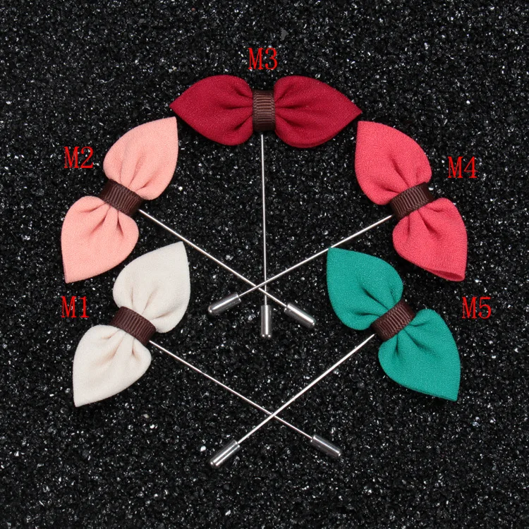 Linbaiway мужские Броши с бантом тканевая булавка для свадьбы ручной работы мужская