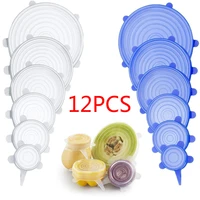 612pcs silicone stretch lids universal silicone food wrap bowl pot lid silicone cover pan cooking kitchen accessories