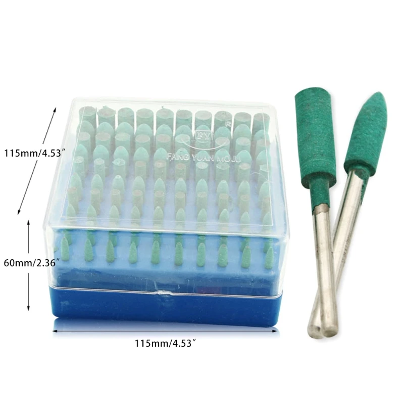 

K1KA Sanding Rod Used for DIY Polishing High Sharpness and Polishing Tools - Green 100 Cylindrical Grinding Heads