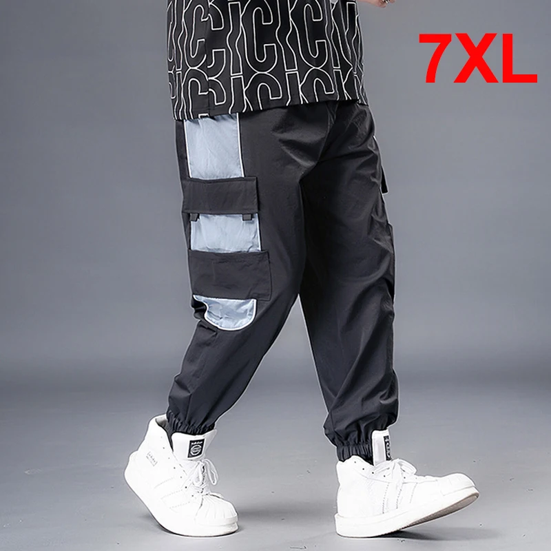 

Мешковатые брюки-карго мужские джоггеры большие Размеры 7XL штаны уличной моды случайные брюки мужские плавки размера плюс Размеры HX802