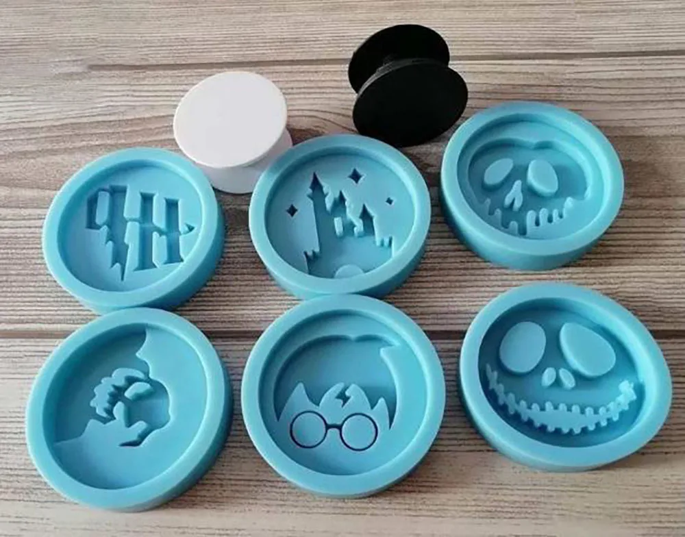 

8 pcs Phone grip silicone resin epoxy mold phone grip mold resin mold epoxy mold halloween mold