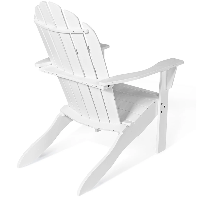 

Outdoor Solid Wood Durable Patio Adirondack Chair Strong Acacia Wood Frame Ergonomic Wide Armrest Classic Style Beach Chairs