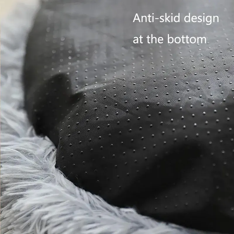 

Pet Cat Bed Cushion Dog Round Basket House Winter Warm Long Plush Super Soft Sleeping Bag Puppy Cushion Mat Bed For Cat Supplies
