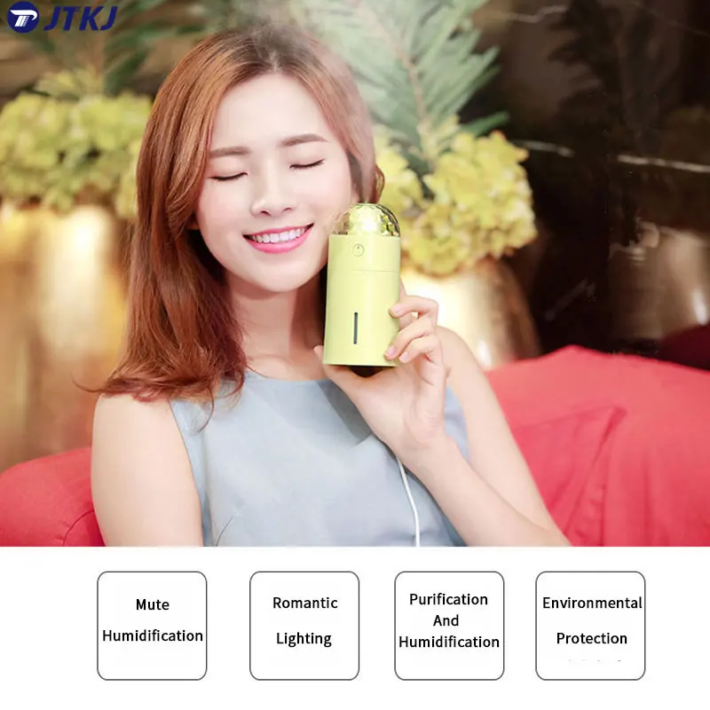 

JTKJ Light Projection Humidifier Mini Compact Humidificador Cute Home And Car Air Hogar Humidificadores Difusores Aromaterapia
