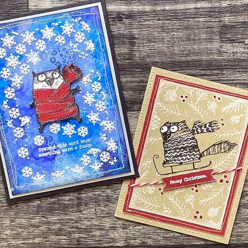 Рождественская кошка прозрачный штамп веселые фразы силиконовый штамп/печать