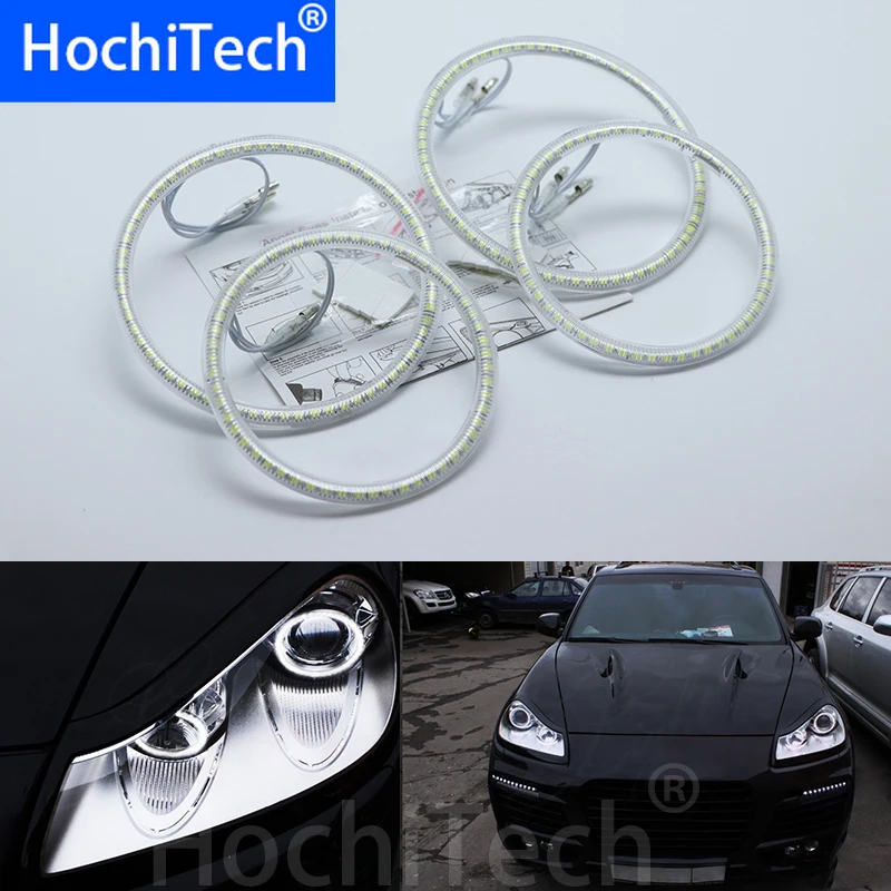 

Ultra bright SMD white LED angel eyes halo ring kit daytime running light DRL For Porsche Cayenne 957 2007 2008 2009 Car Styling