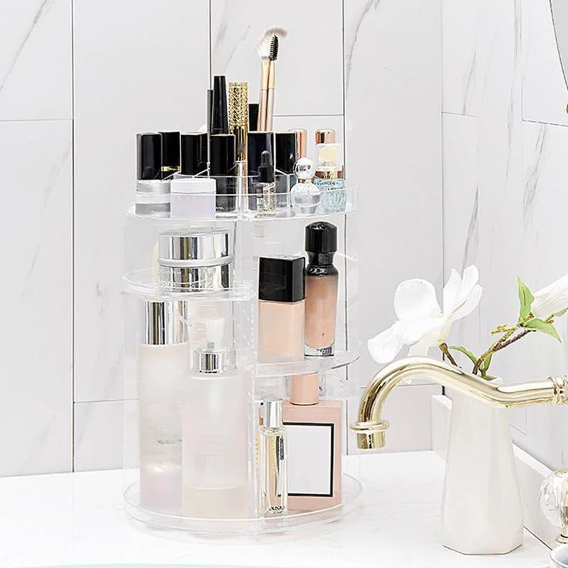 

360 Super Storage Adjustable Cosmetic Case Makeup Organizer Brush Holder for Women Girl HJL2019