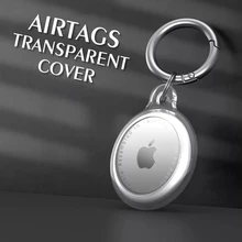 Transparent TPU Case for Airtag Protection Case Locator Silicone Protector Anti-lost Device Keychain Shell For Apple Airtags