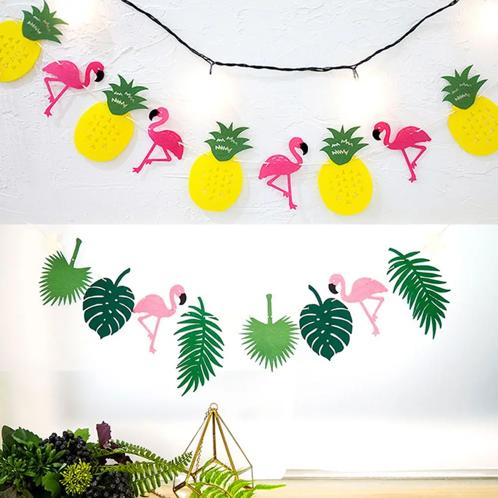 Сделай сам баннеры для тропической вечеринки пляжные Гавайские листья джунглей
