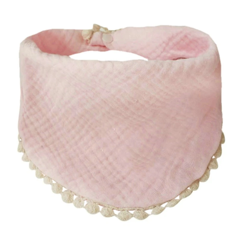 Baby Infants Feeding Bibs Soft Pure Cotton Bandana Saliva Towel Triangle Scarf 40JC