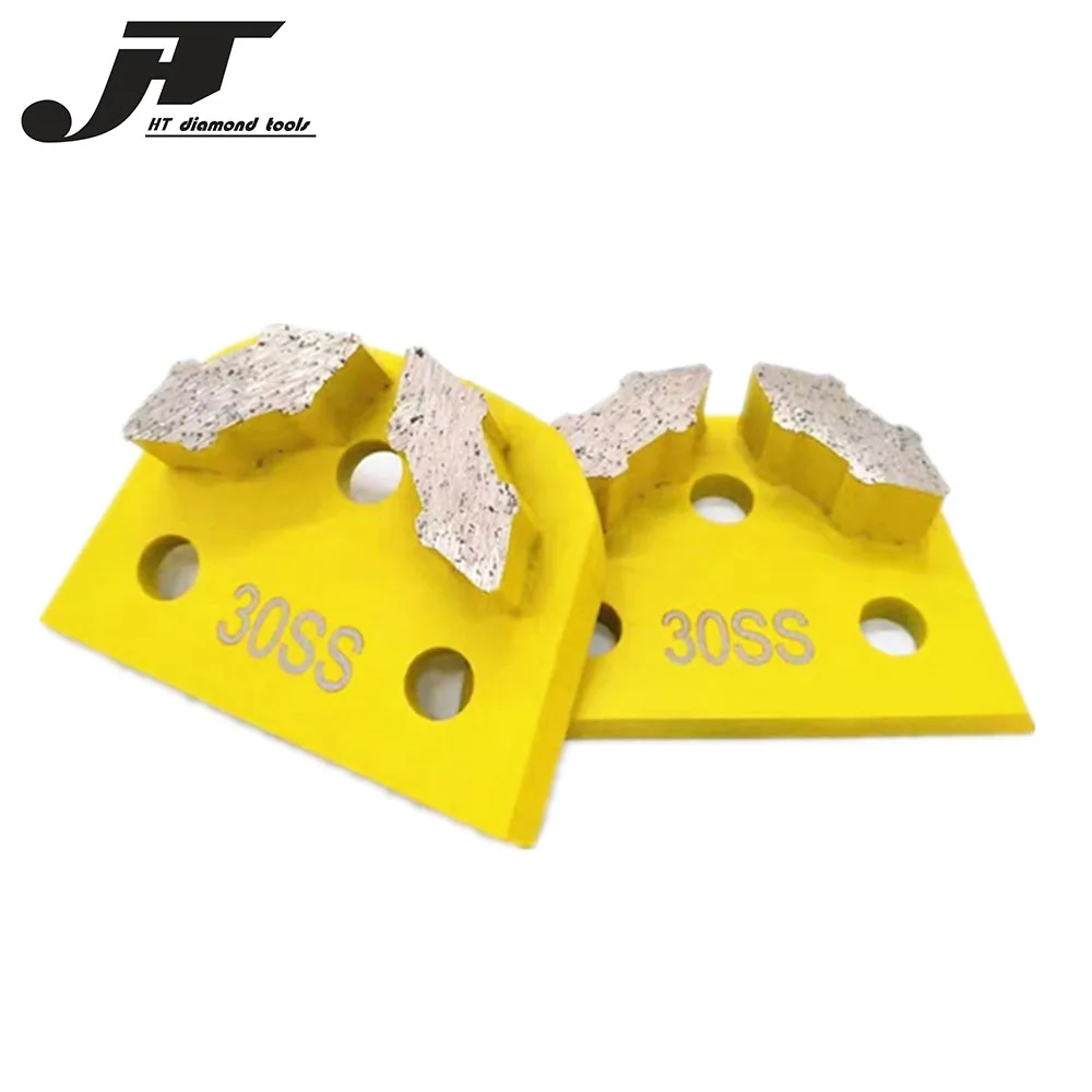 Top Quality  Diamond Grinding Pads Hard Bond Floor Grinding Block Two Segments For Hard Concrete 9PCS Free Shipping