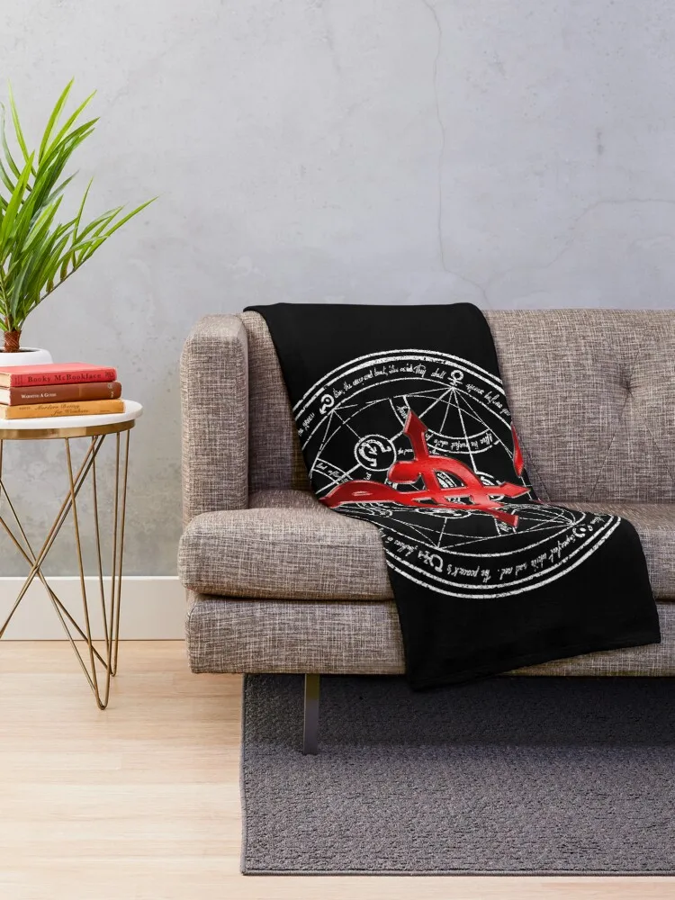 Fullmetal Alchemist Transmutation Symbol Throw Blanket Soft Sherpa Bed Sheet Single Knee Office Nap | Дом и сад