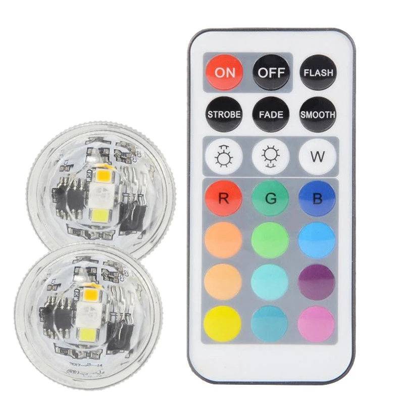 На батарейках водонепроницаемый Rgb погружной светодиодный - Цена: 253,44 руб.