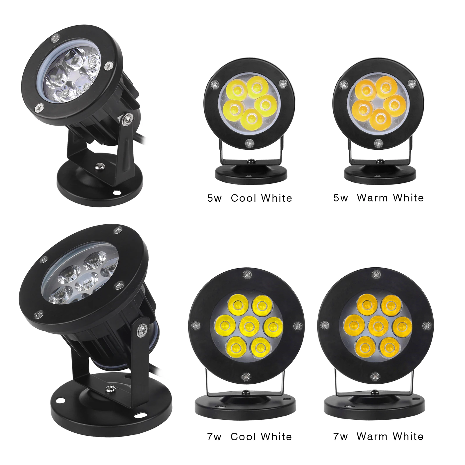 Waterproof 5W LED Lawn Garden Flood Light Yard Patio Path Spotlight Lamp Warm White AC 85-265V With Spike Cold | Лампы и освещение