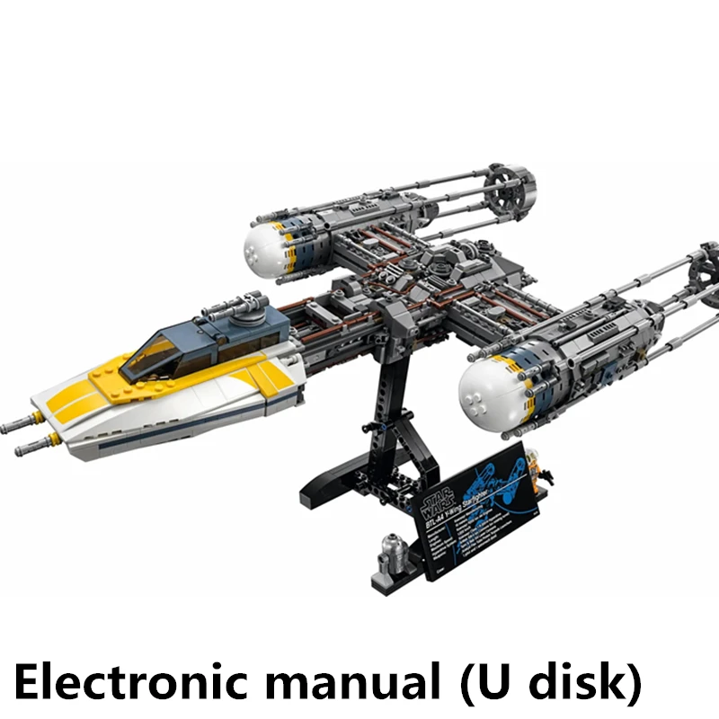 Звездные войны Y-wing Fighter фигурки Звездные войны строительные блоки наборы Кирпичи Классические модели наборы детские игрушки Marvel совместимые - Цвет: Without original Box