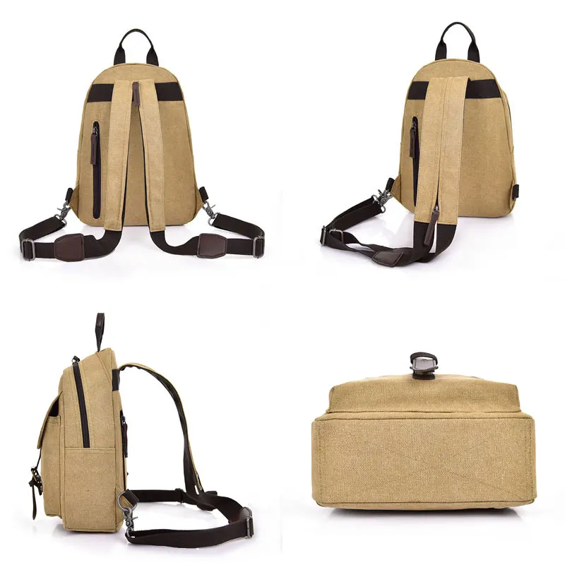 Многофункциональные холщовые дорожные мини-рюкзаки водонепроницаемые