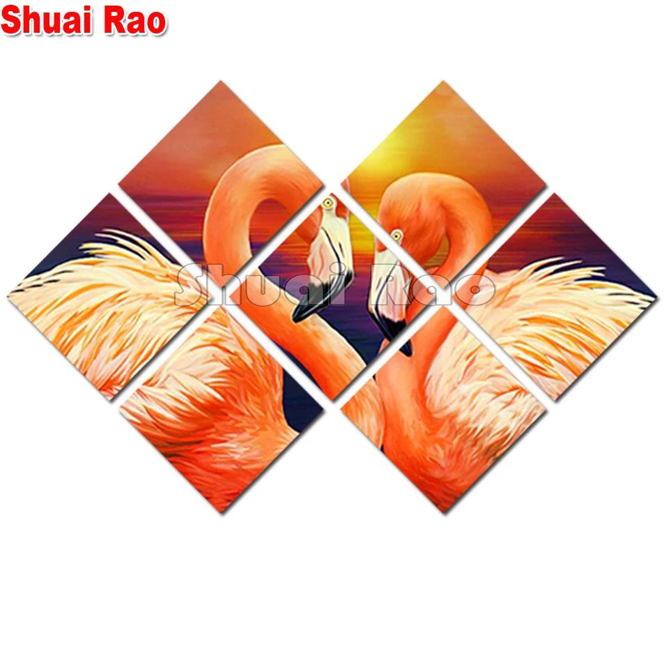 Фламинго любовник птицы алмазная картина вышивка крестиком Алмазная мозаика