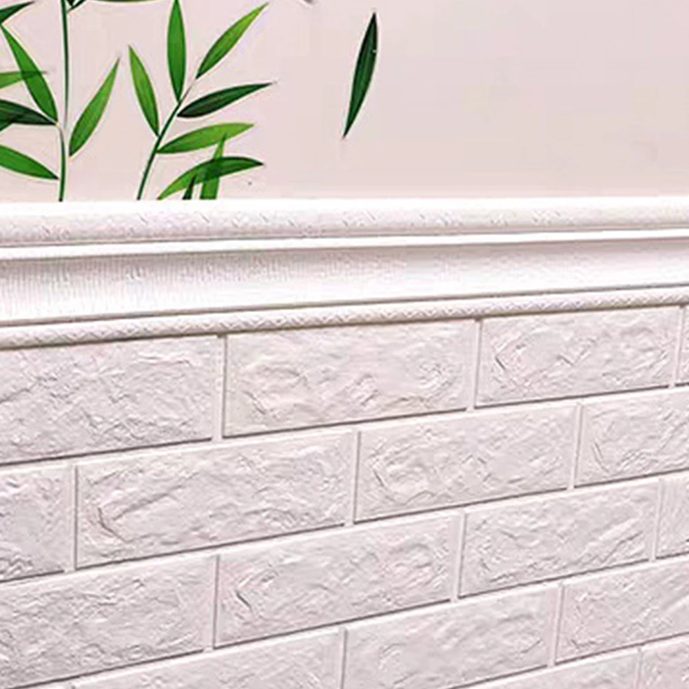 2.3m*8cm 3D Foam Wall Stickers Self Adhesive Waterproof Baseboard Wallpaper Border Sticker Edge Strip Home Decor | Дом и сад