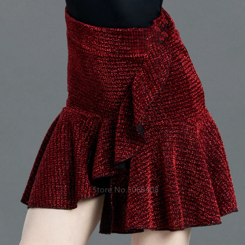 5 цветов детская юбка для латинских танцев платье соревнований маленьких девочек