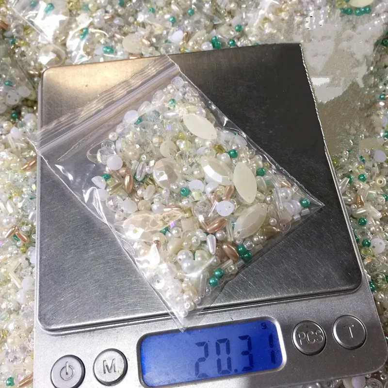 Смешанные Хрустальные стеклянные бусины для ювелирных изделий имитация жемчуга