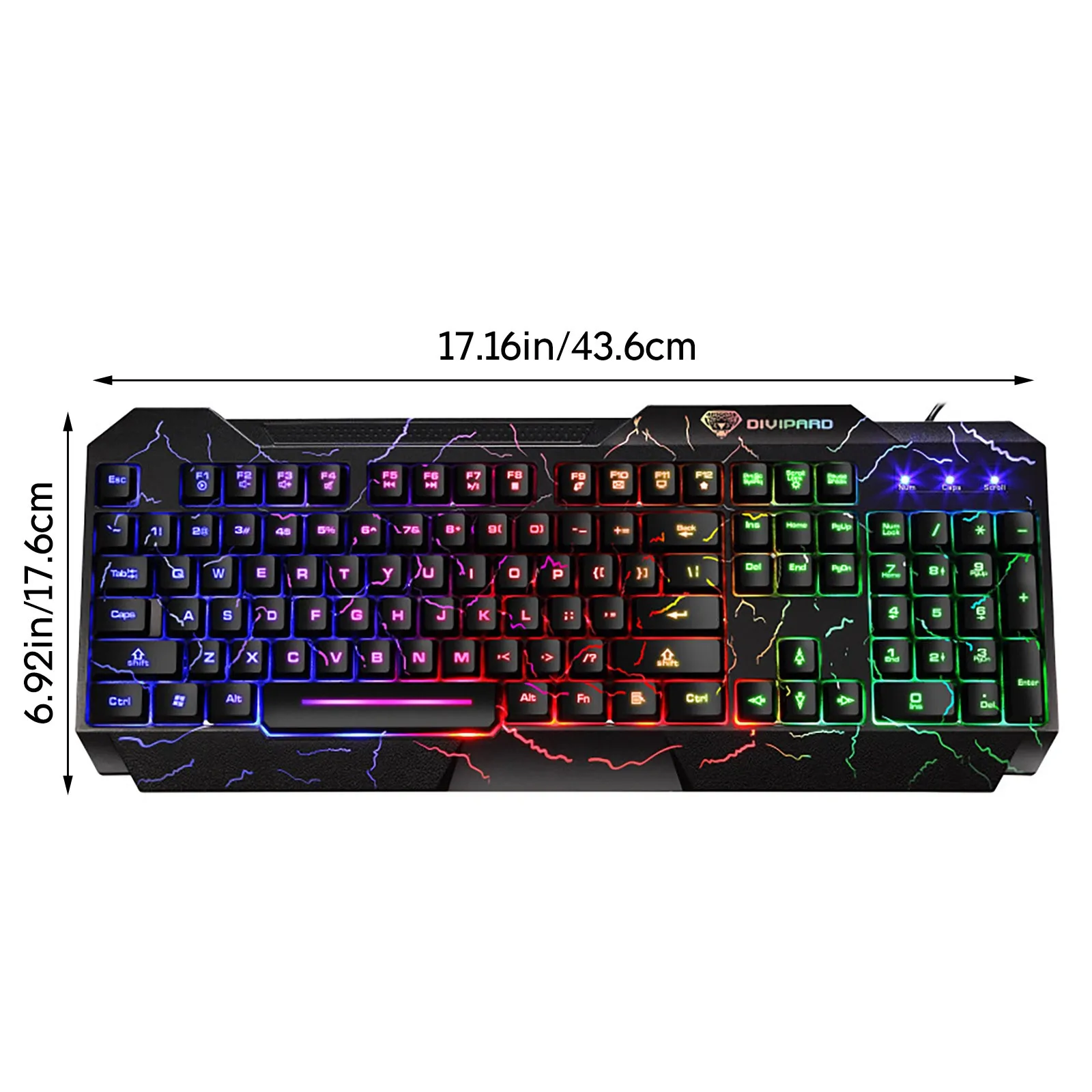 

Gk-60 Wired Keyboard Color Crack Breathing Backlit 104-key Gaming Keyboard Set With Multi-function Buttons Ergonomic Keyboard