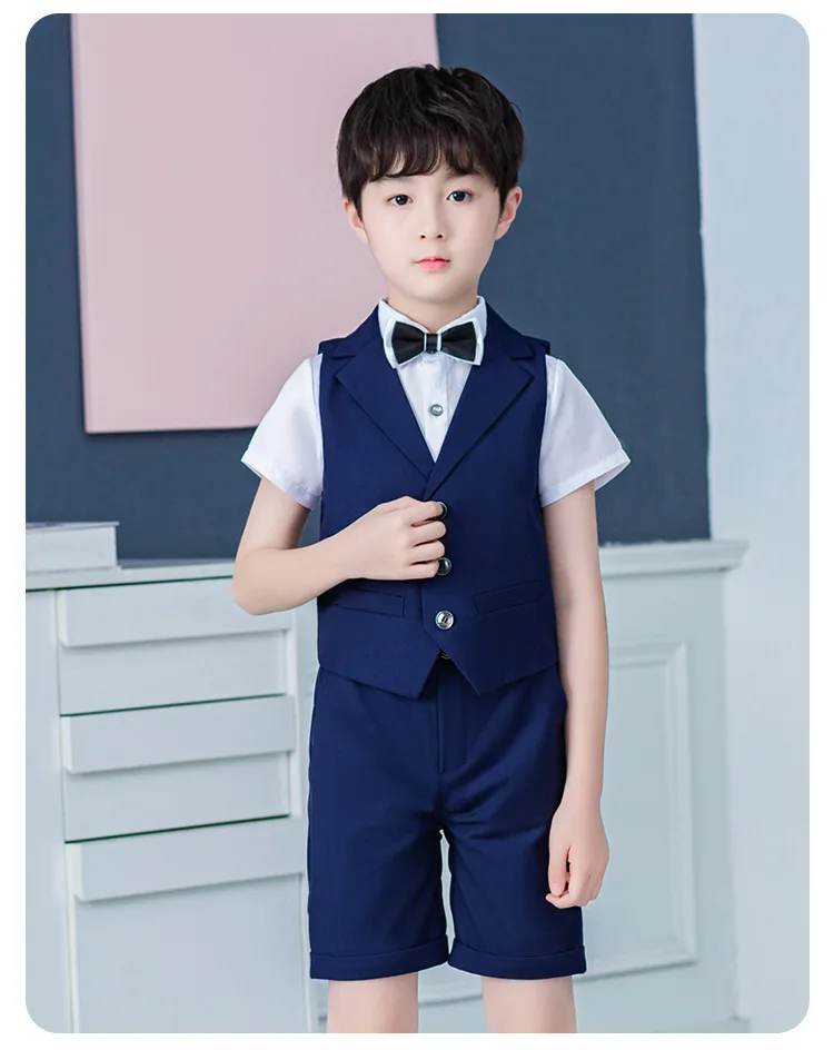 Комплект из 3 предметов 4 предмета на лето для мальчика жилет костюм рубашки и