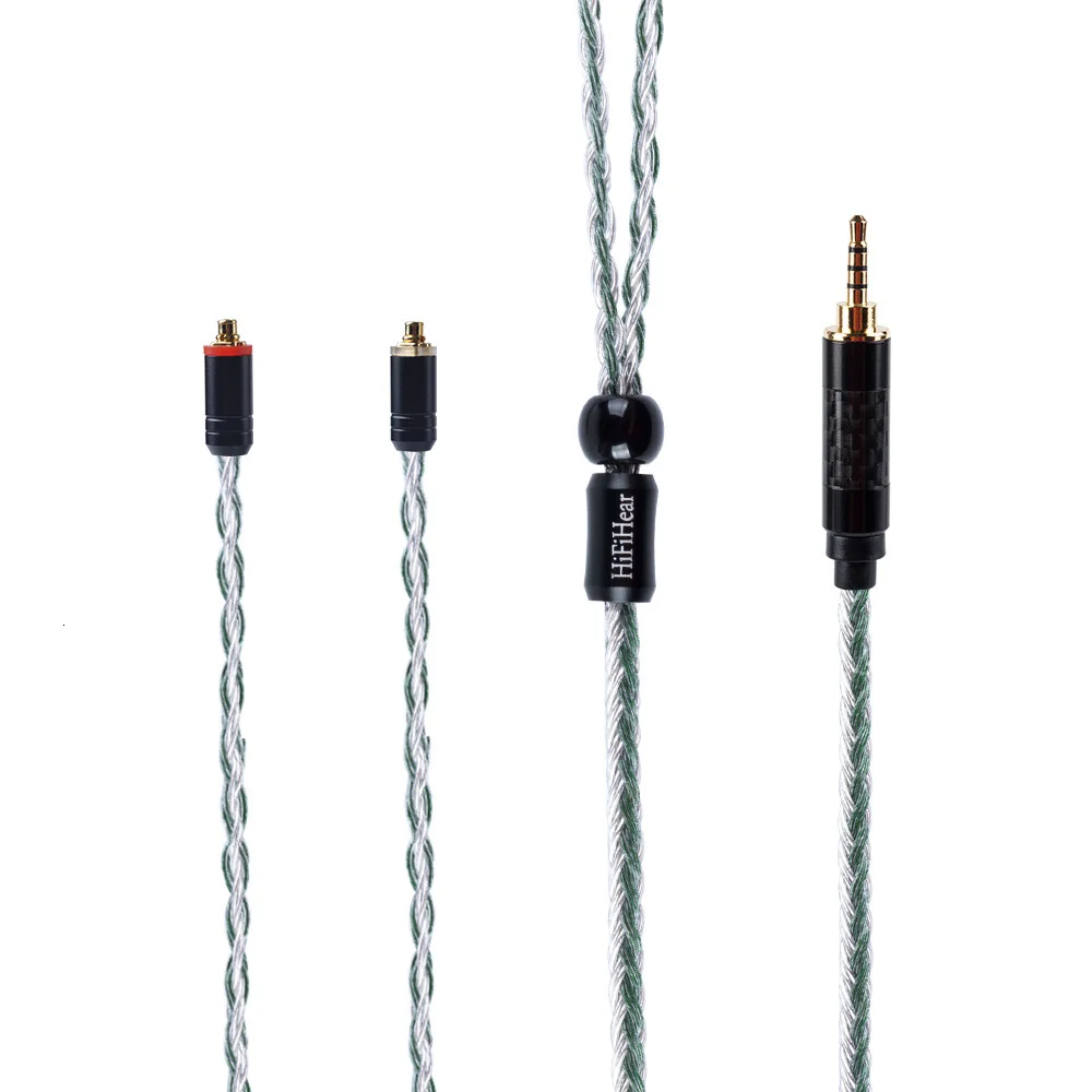 AK Hifihear 16 Core посеребренный кабель 2,5/3,5/4,4 мм сбалансированный кабель для обновления наушников с MMCX/2Pin для ZS10 PRO AS16 AS12