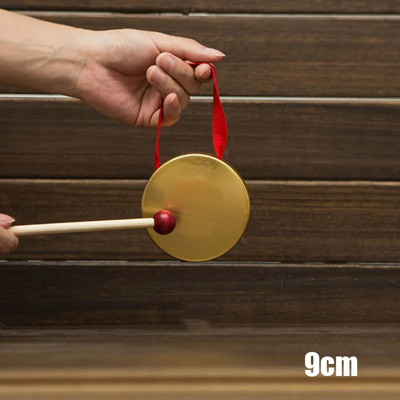 Ручной Гонг с деревянной ручкой искусственный музыкальный инструмент игрушка