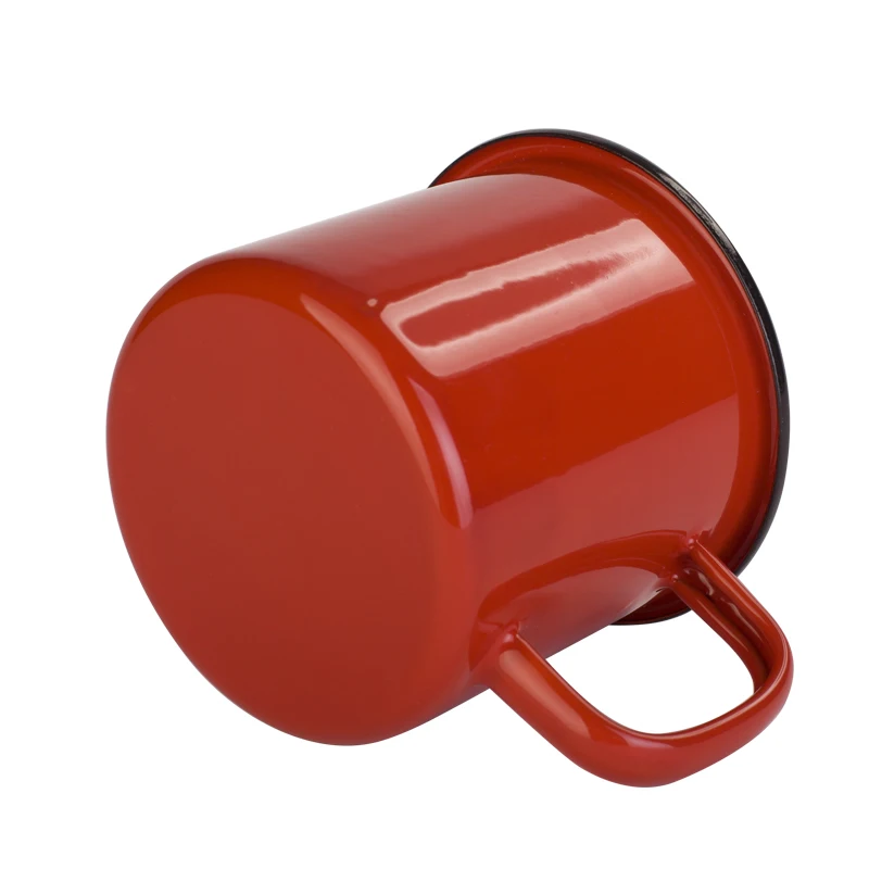 Горячая продажа 500 мл красные чашки покрытые эмалью молочной водой Коктейльные